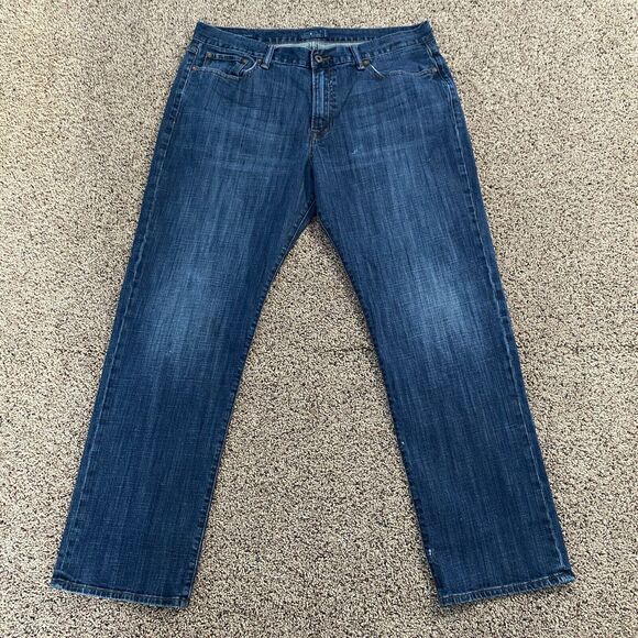 Lucky Brand Jeans Size 38x32 Mens Blue 363 Vintage Straight Pants Stretch Denim - Picture 1 of 13